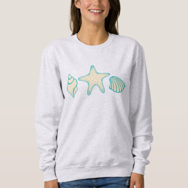 Sweatshirt Chemise de plage aux coquillages (Devant)