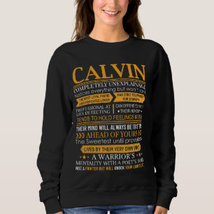 Sweatshirt Chemise de prénom Calvin - Nom personnel Calvin