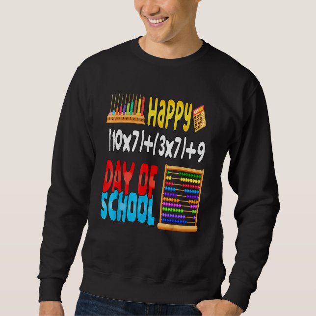 Sweatshirt Chemise de professeur de 100 jours d'école de form (Devant)