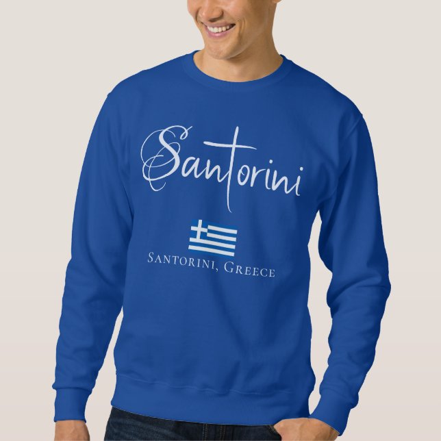 Sweatshirt Chemise de Santorin Grèce (Devant)