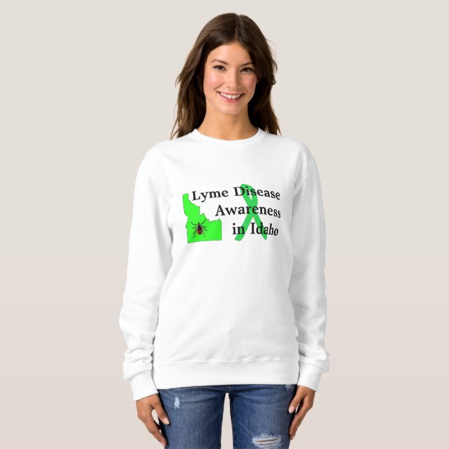 Sweatshirt Chemise de sensibilisation à la maladie de Lyme da (Devant entier)