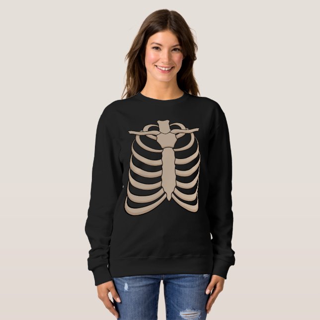 Sweatshirt Chemise de skeleton pour femmes pour soirée d'Hall (Devant entier)