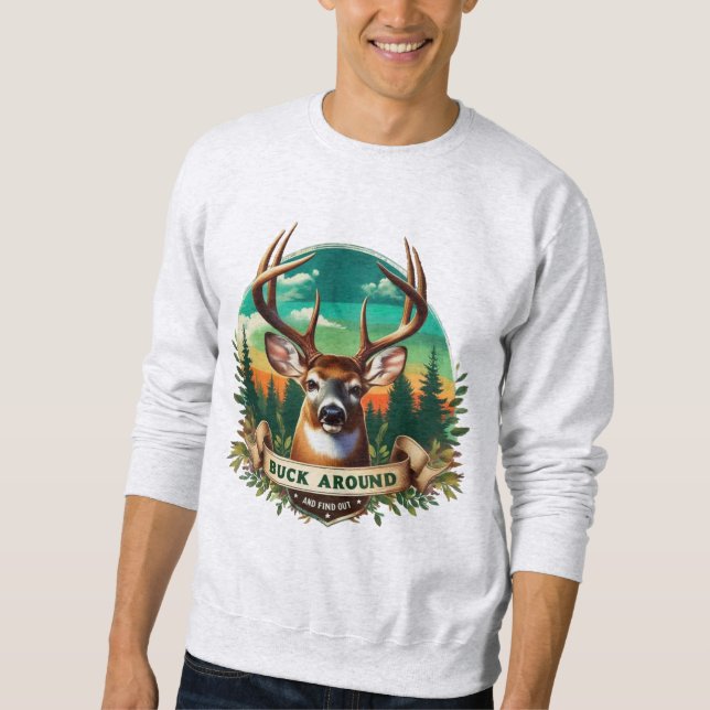 Sweatshirt Chemise de sport Buck Around Deer Man (Devant)
