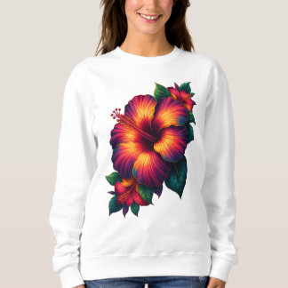 Sweatshirt Chemise de sport en art floral pour femmes