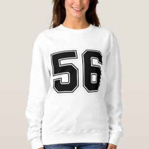Sweatshirt Chemise de sport Varsity numéro 56   Noir Gras