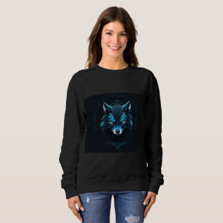 Sweatshirt Chemise de sudation avec motif de loup 
