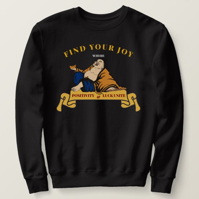 Sweatshirt Chemise de sudation Bouddha chanceux (Design devant)