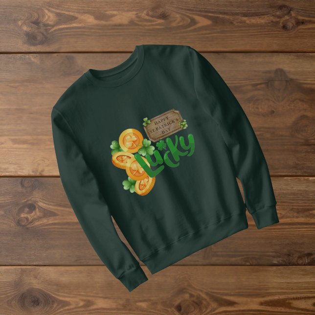 Sweatshirt Chemise de sudation Chanceux (Créateur téléchargé)