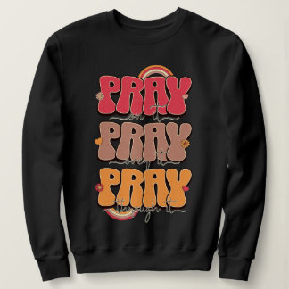 Sweatshirt Chemise de sudation de prière noire à manches long
