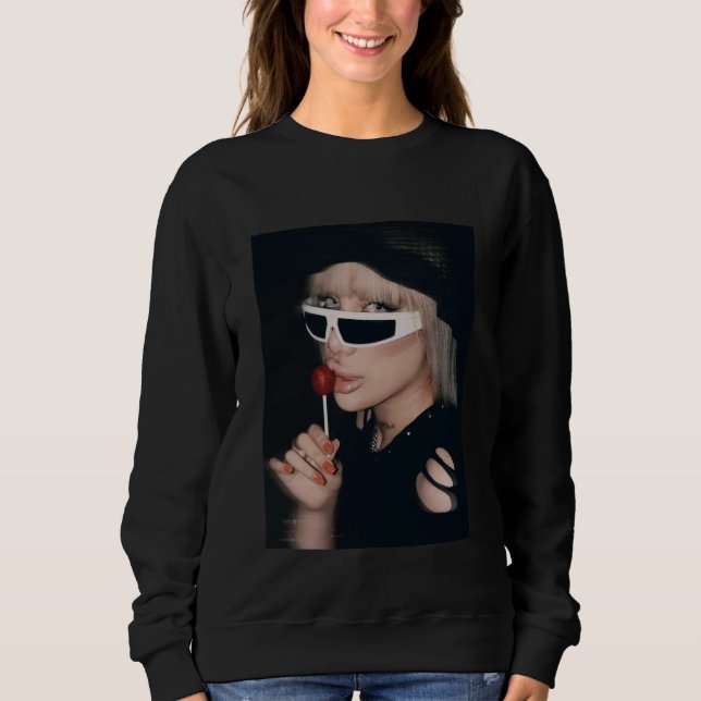 Sweatshirt Chemise de sudation d'humeur de princesse rebelle  (Devant)