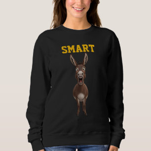 Sweatshirt Chemise de sudation drôle d'âne intelligent