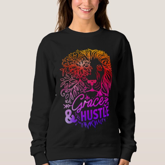 Sweatshirt Chemise de sudation Lion Grace & Hustle (Devant)