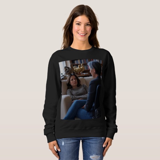Sweatshirt Chemise de sudation noire pour femmes Fascination  (Devant entier)