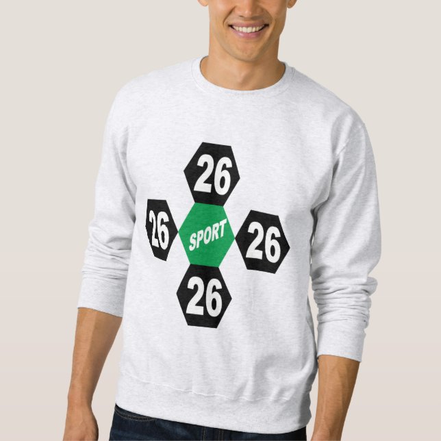 Sweatshirt Chemise de sudation pour hommes gris clair DESIGN  (Devant)