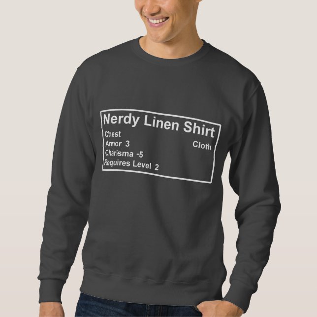 Sweatshirt Chemise de toile ringarde d'armure de Gamer de (Devant)
