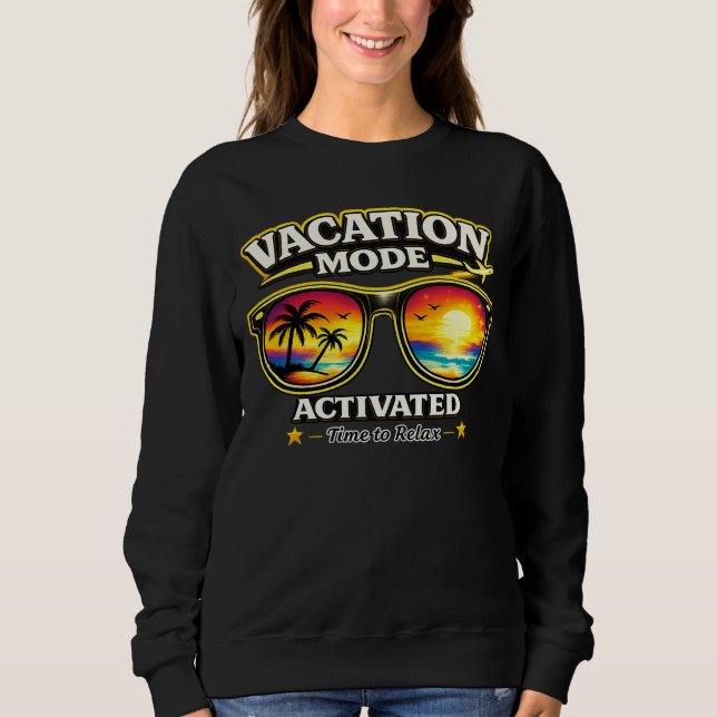 Sweatshirt Chemise de voyage en mode vacances activé (Devant)