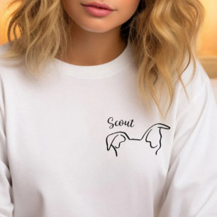 Sweatshirt Chemise des oreilles de chien, Papa Whippet