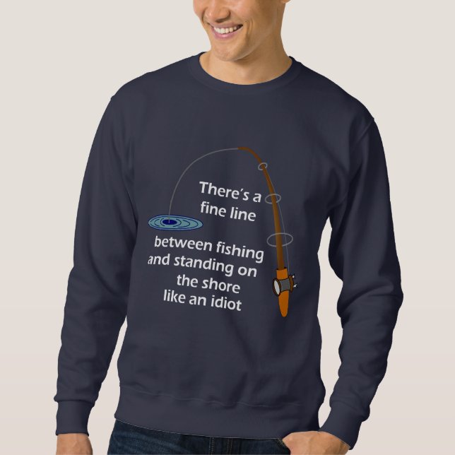 Sweatshirt Chemise drôle de pêche (Devant)