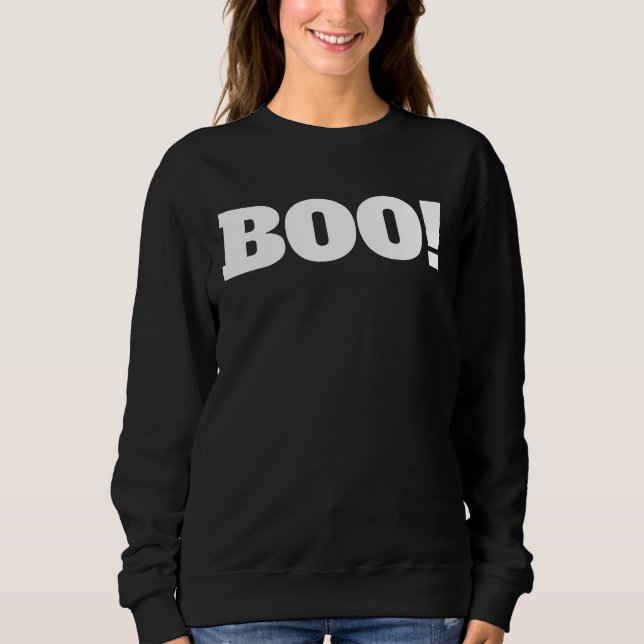 SWEATSHIRT CHEMISE DRÔLE D'HALLOWEEN, BOO (Devant)