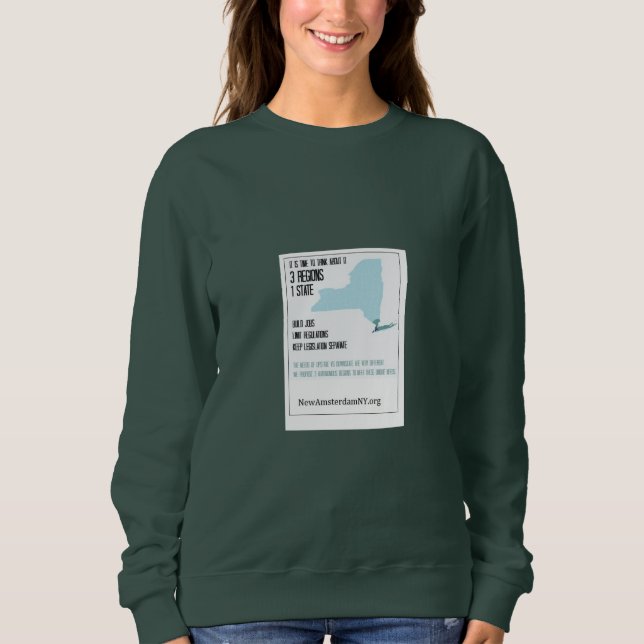 Sweatshirt Chemise du clivage NYS des femmes (Devant)
