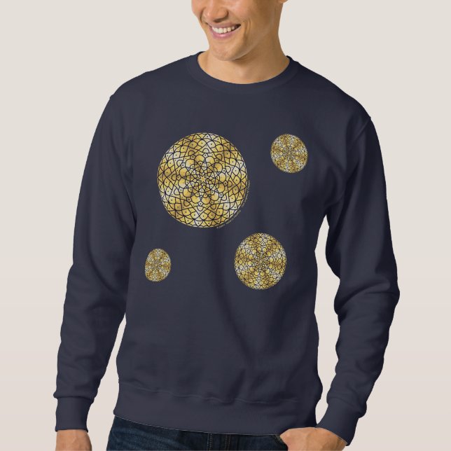 Sweatshirt Chemise foncée pour hommes Celestial Sun (Devant)