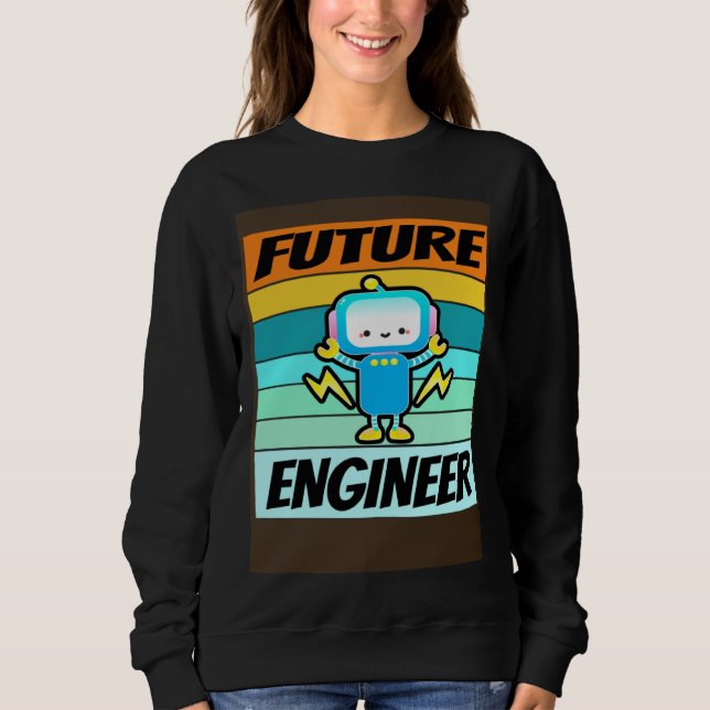 Sweatshirt Chemise Future Engineer Garçons Filles Ingénieur L (Devant)