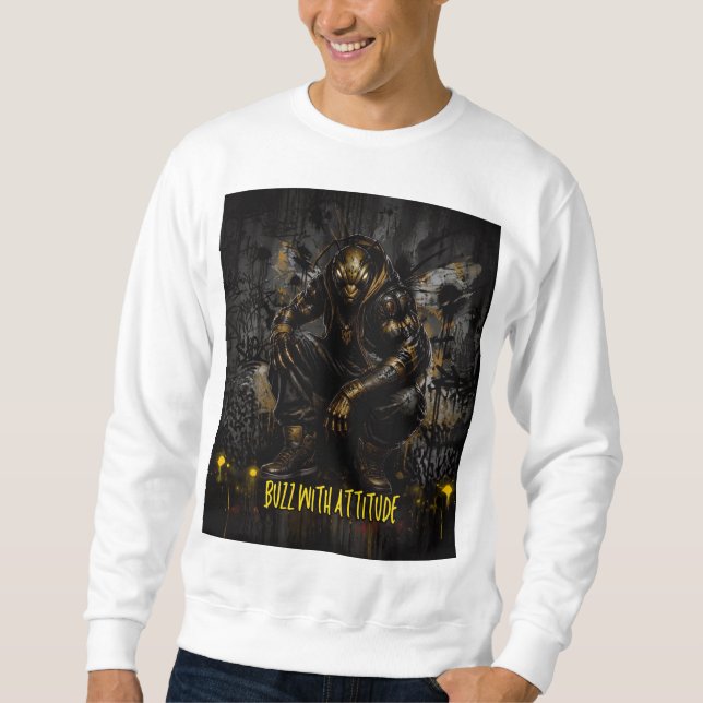Sweatshirt Chemise graphique de guerrier de rue Wasp Riot Str (Devant)