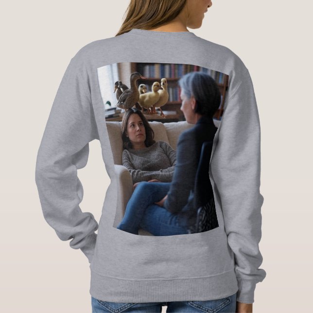 Sweatshirt Chemise grise pour femmes Fascination pour les can (Dos)