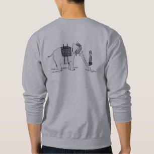 Sweatshirt Chemise grise pour hommes avec éléphant amélioré a