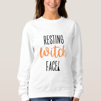 Sweatshirt Chemise Halloween face Sorcière de repos