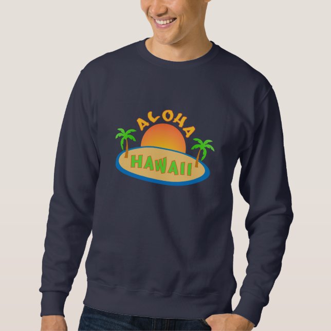 Sweatshirt Chemise HAWAII - choisir style & couleur (Devant)