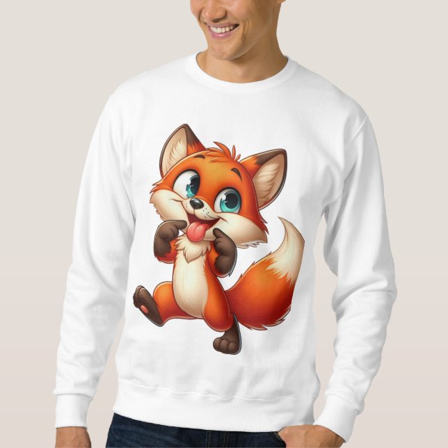 Sweatshirt Chemise Jour Renard Colomb à Manches Longues (Devant)