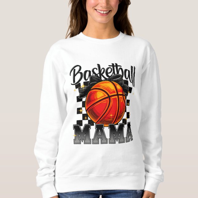 Sweatshirt Chemise maman de basket avec Bow Graphic - Maman d (Devant)