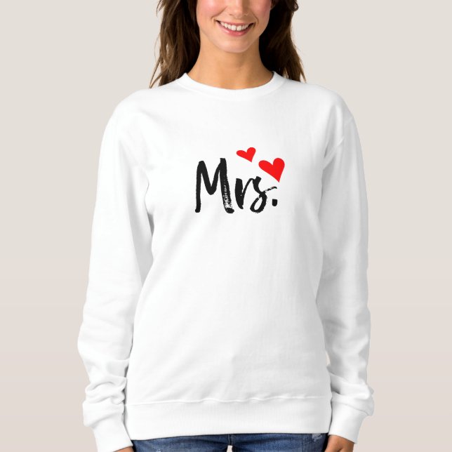 Sweatshirt Chemise Minimalist Mrs – Femmes Inspirées par l'Am (Devant)