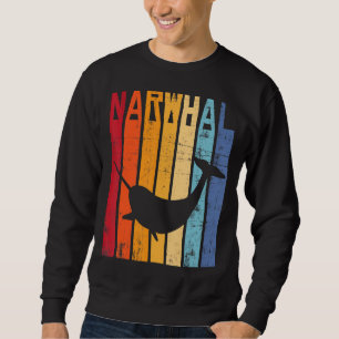 Sweatshirt Chemise Narwhal, Chemise Narwhal Rétro, Narwhal