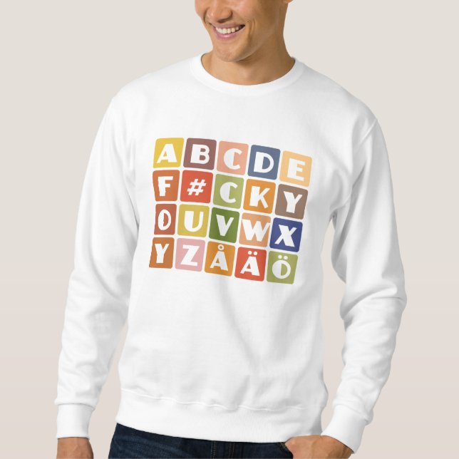 Sweatshirt Chemise Naughty Alphabets - choisir style & couleu (Devant)