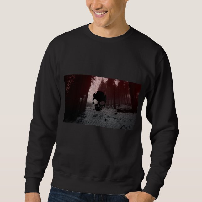 Sweatshirt Chemise noire avec dessin graphique (Devant)