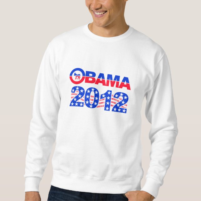 Sweatshirt Chemise OBAMA 2012 - vous choisissez style & coule (Devant)