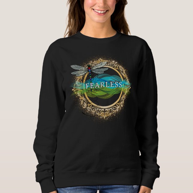 Sweatshirt Chemise personnalisée Libellule (Devant)