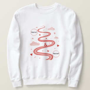 Sweatshirt Chemise personnalisée pour couple amour