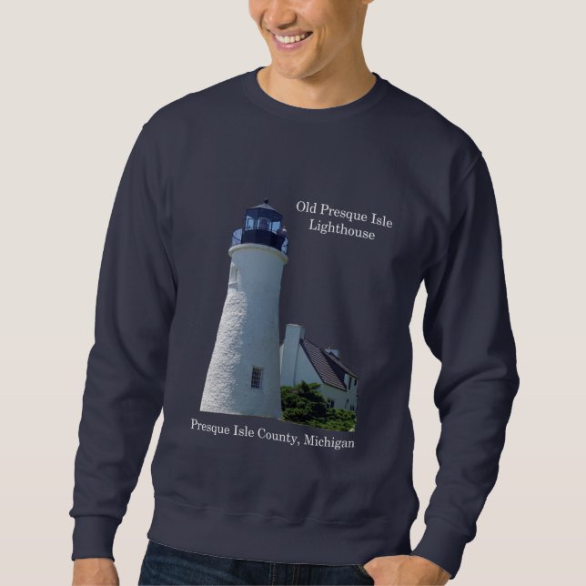 Sweatshirt chemise phare de Old Presque Isle foncé (Devant)