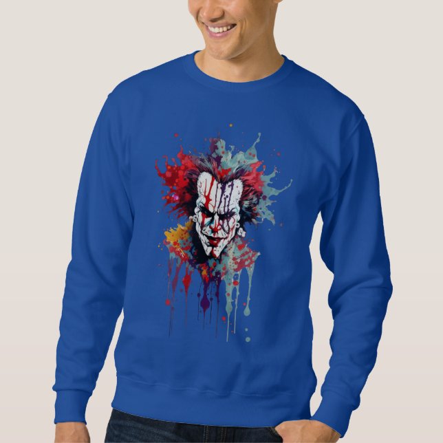 Sweatshirt Chemise Psycho Clown Splash Art – Audacieuse (Devant)
