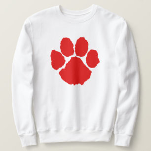 Sweatshirt Chemise Rouge à Patte