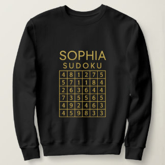 Sweatshirt Chemise SOPHIA Puzzle Sudoku – Grille Dorée