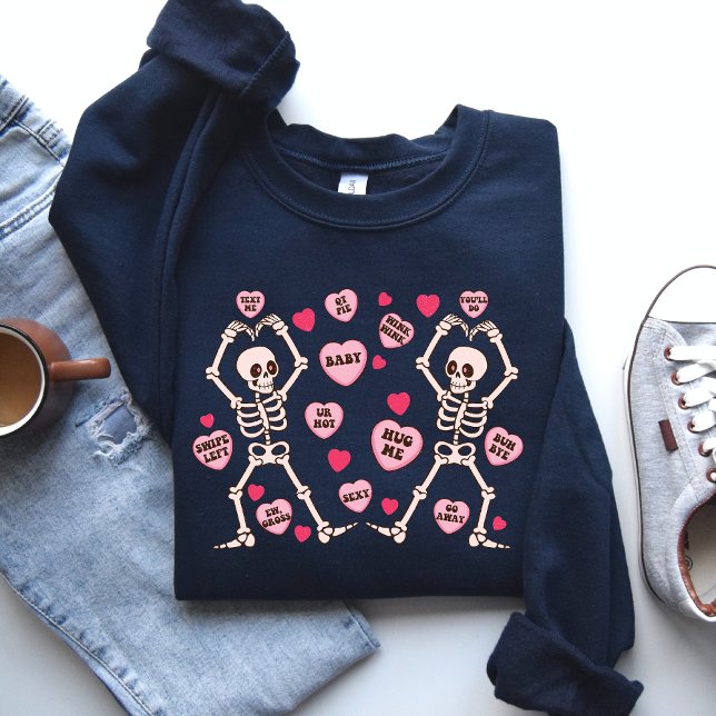 Sweatshirt Chemise squelette de la Saint Valentin, cadeau de  (Créateur téléchargé)