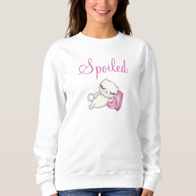 Sweatshirt Chemise T-Shirt Chat Gâté (Devant)