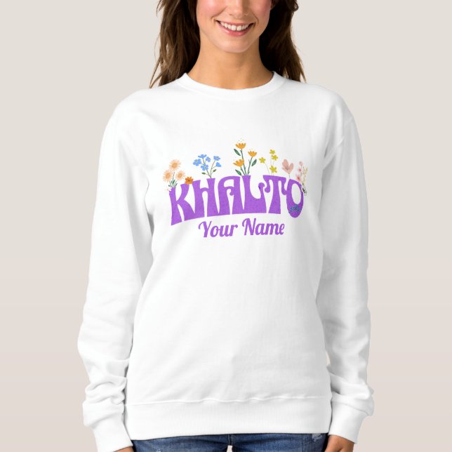 Sweatshirt Chemise Texte Personnalisée Pour Khalto (Devant)