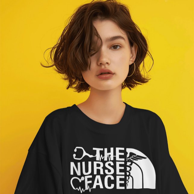Sweatshirt Chemises à manches longues Nurse Face : Infirmière (Créateur téléchargé)