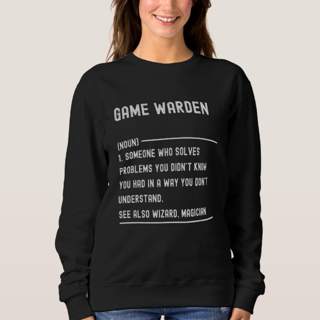 Sweatshirt Chemises de définition de garde-chasse titres d'em (Devant)