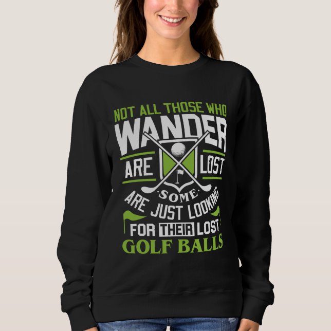 Sweatshirt Chemises de golf drôles Tee de golf pour hommes Fe (Devant)
